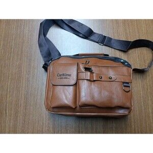 NWT CarlKimu Vintage  Camel Tan Shoulder Spacious Multi-Pocket Office Travel Bag